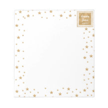 Personlig Guld Star Glitter Gnistra Vit Cute