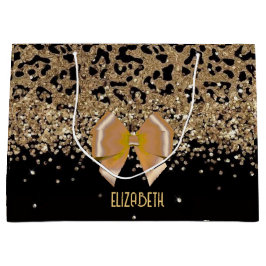 Personlig guld svart leopard med elegant guld