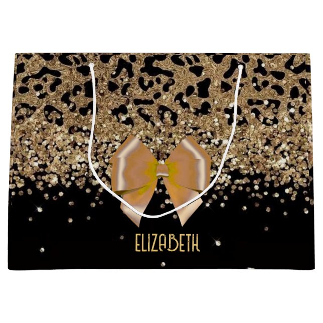 Personlig guld svart leopard med elegant guld (Framsidan)