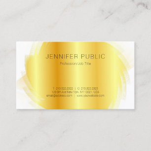 Personlig Guld White Modern Elegant-mall Visitkort