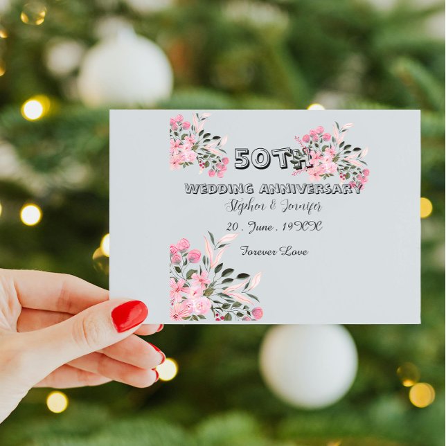 Personlig guldbröllopskort för 50-årsjubileum (Skapare uppladdad)