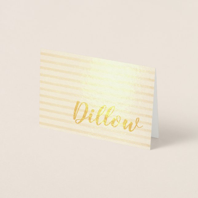 Personlig guldfoliedesign folierat kort (Framsida)