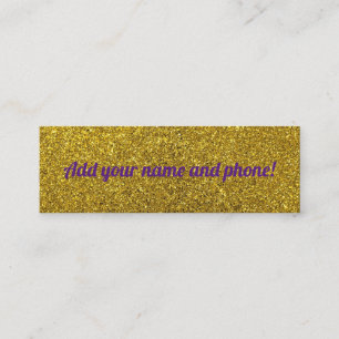 Personlig guldmousserande glitter