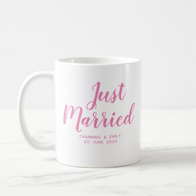 Personlig guldskrift Nygifta Kaffemugg (Vänster)