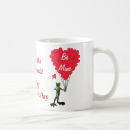 Personlig gullgroda Valentines day Kaffemugg