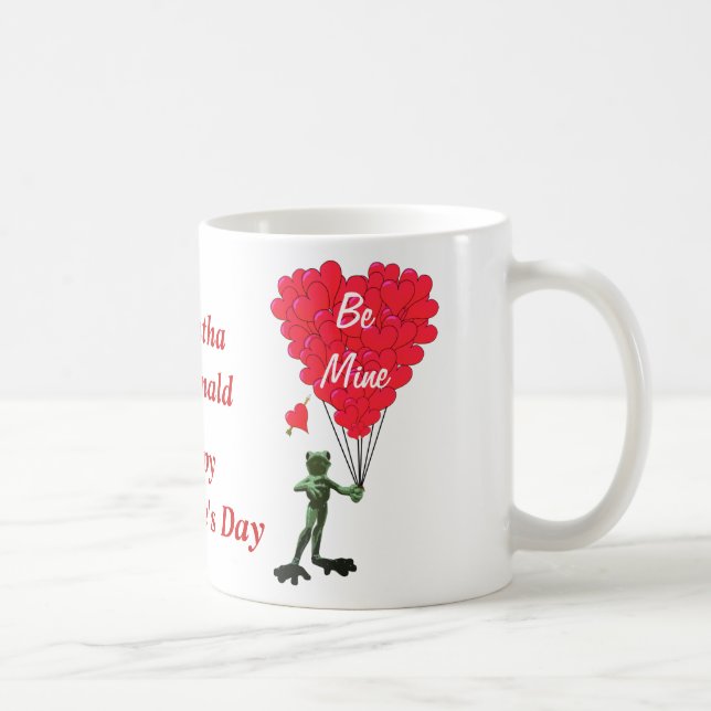 Personlig gullgroda Valentines day Kaffemugg (Höger)