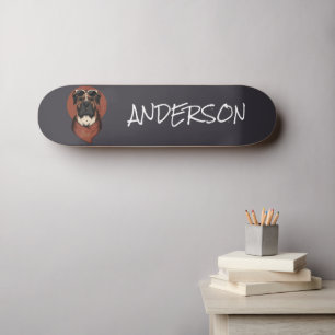 Personlig gullig Boxer Mini Skateboard Bräda 18,5 Cm