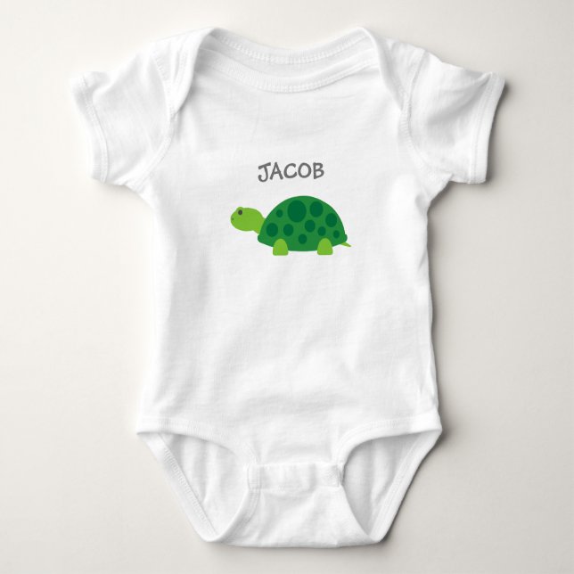 Personlig, gulliga sköldpaddor baby romper tröja (Framsida)