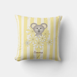 Personlig Gult Baby KALA Bear Kids Kudde