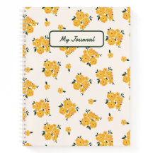Personlig Gult Blommigt Journal