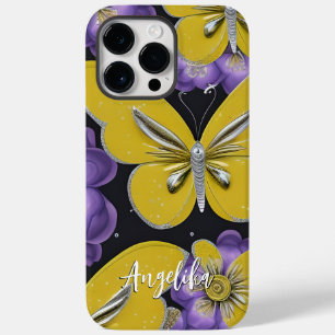Personlig Gult Butterflies och Lila blommor