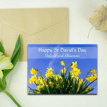 Personlig Gult Daffodils St David's Day