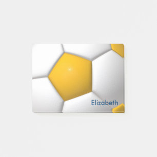 Personlig Gult Football Saucer Post-it Block