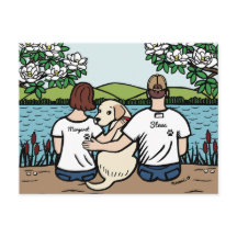 Personlig Gult Labrador Family Brown S