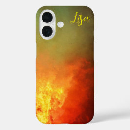 Personlig Gult Orange Fire Apple iphone case