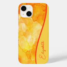 Personlig Gult Orange Vattenfärg