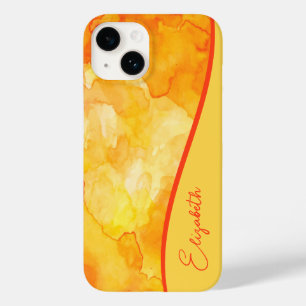 Personlig Gult Orange Vattenfärg
