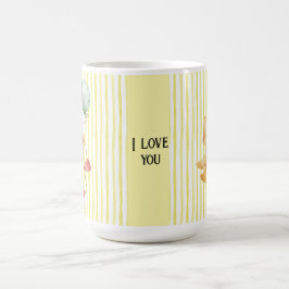 personlig gult rand födelsedag kaffemugg