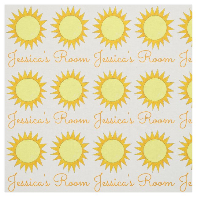 Personlig Gult Sol Sunny Summer Sunshine Tyg (Provkarta)