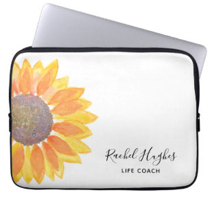 Personlig Gult Solros Life Coach Laptop Fodral