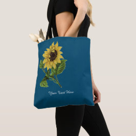 Personlig Gult Solros Tote Bag Tygkasse
