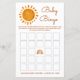 Personlig Gult Sunshine Baby Bingo