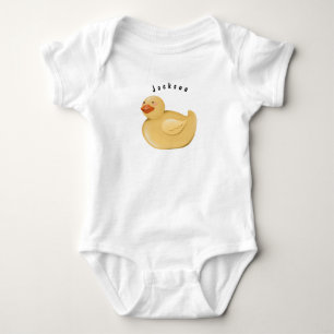 Personlig gummiankebarnbaddräkt t shirt