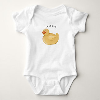 Personlig gummiankebarnbaddräkt t shirt