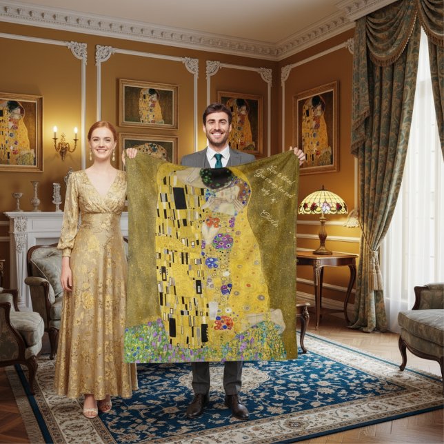 Personlig Gustav Klimt-meddelandet från Kärlek i K Fleecefilt (Skapare uppladdad)