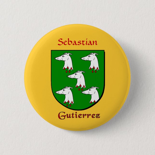 Personlig Gutierrez Historical Shield Knapp (Framsida)