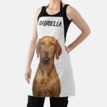 Personlig gyllene Vizsla hundfoto förkläde