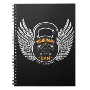 Personlig GYM Fitness Trainer Kettlebell Anteckningsbok