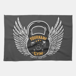 Personlig GYM Fitness Trainer Kettlebell Kökshandduk