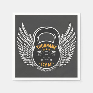 Personlig GYM Fitness Trainer Kettlebell Pappersservett