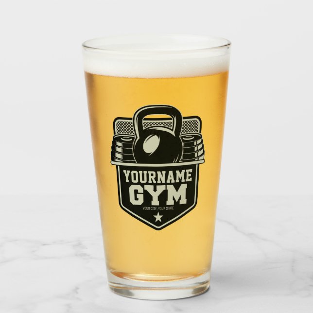 Personlig GYM Kettlebell Fitness Trainer Glaskopp (Framsida fylld)