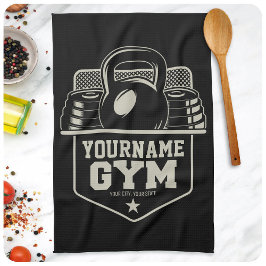 Personlig GYM Kettlebell Fitness Trainer Kökshandduk