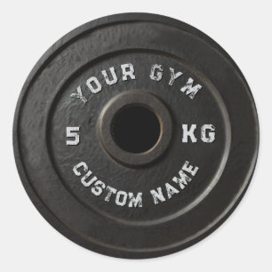 Personlig gymägare Rolig Vintage Fitness Runt Klistermärke