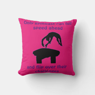 Personlig Gymnast Vault Message Gymnastics Kudde