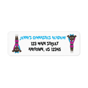 Personlig Gymnastics Academy Dance Studio Gym Returadress Etikett