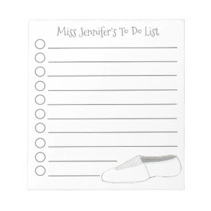 Personlig Gymnastics Acro Dance Teacher Gift Anteckningsblock