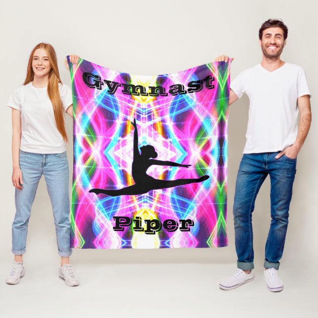 Personlig Gymnastics Fleece Blanket (På plats)