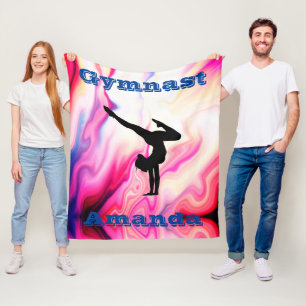 Personlig Gymnastics Fleece Blanket for Girls