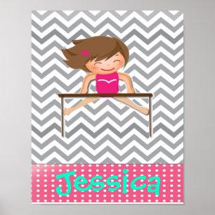 Personlig Gymnastics Girl Pub Poster