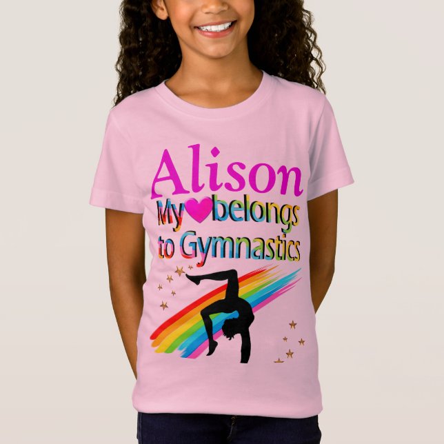 PERSONLIG GYMNASTICS GIRL T SHIRT (Framsida)