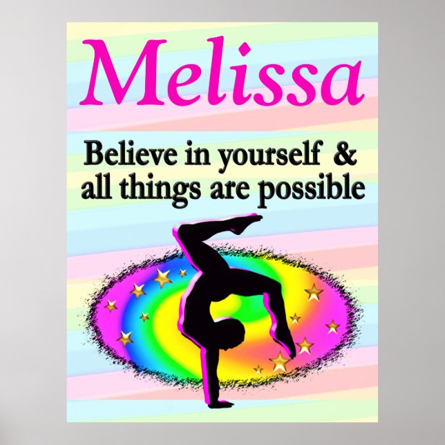 PERSONLIG GYMNASTICS GOAL OCH DREAMS POSTER (Framsidan)