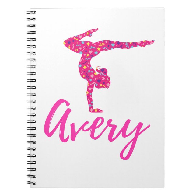 Personlig Gymnastics Gymnast Namn Avery Anteckningsbok (Framsidan)