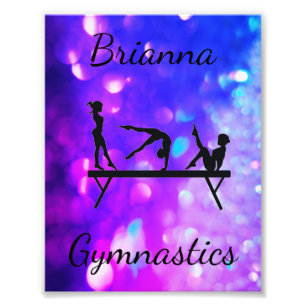 PERSONLIG GYMNASTICS LILA BLUE GRADIENT FOTOTRYCK
