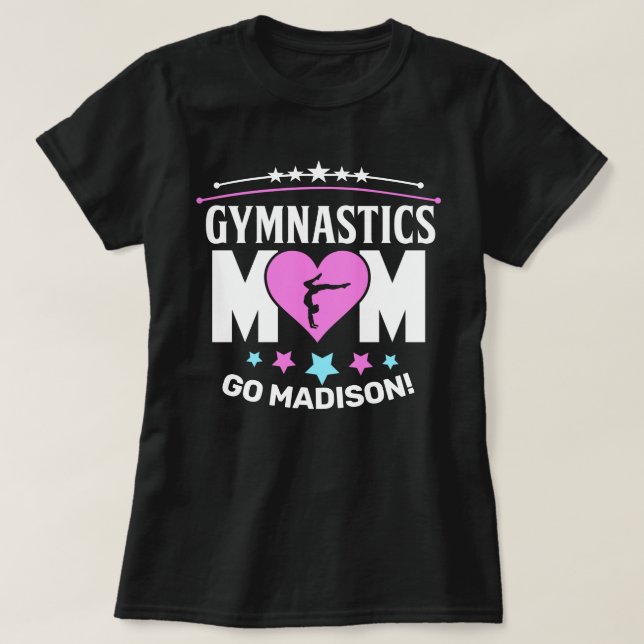 Personlig Gymnastics Mamma T-Shirt (Design framsida)