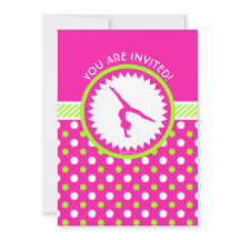 Personlig Gymnastics Rosa Grönt Polka-Dots