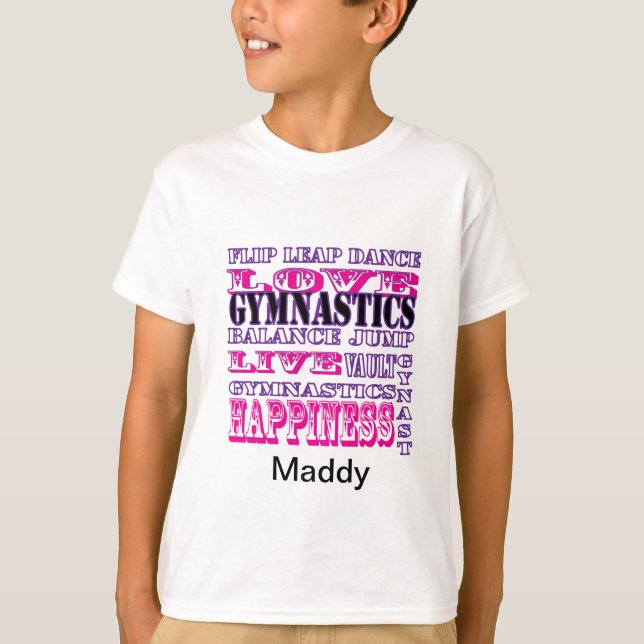 Personlig Gymnastics Shirts T Shirt (Framsida)